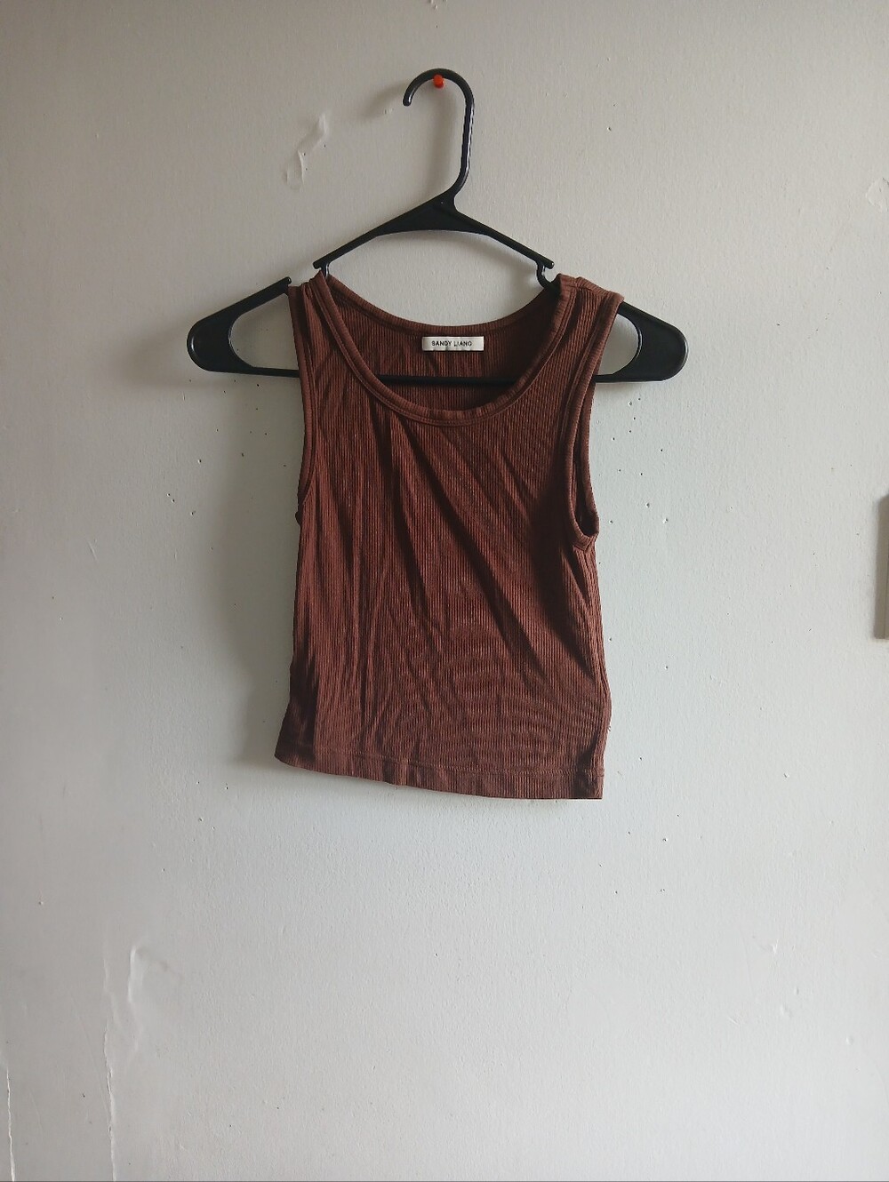 Sandy Liang Rust-Brown Ribbed Tank - Picture 6 of 6